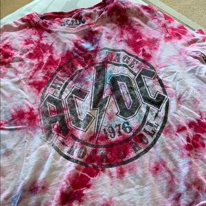 Pink Tie Dye Cropped Graphic Tee